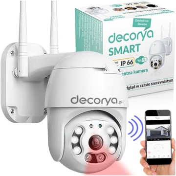 KAMERA ZEWNĘTRZNA WIFI LED NA KARTĘ PAMIĘCI SD MIKROFON GŁOŚNIK APLIKACJA
