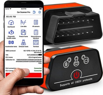 Интерфейс OBD2 Bluetooth 3.0 ПОЛЬСКИЙ ДИАГНОСТИЧЕСКИЙ Vgate iCar2 BT3.0 ELM327
