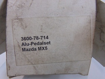 nakładki na pedały aluminiowe MAZDA MX5 360078714