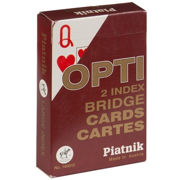 Karty do gry OPTI BRIDGE 2 index PIATNIK FOLIA!