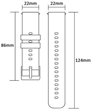 OPASKA PASEK 22mm UNIWERSALNY do ZEGARKA SMARTWATCHA SAMSUNG HUAWEI XIAOMI