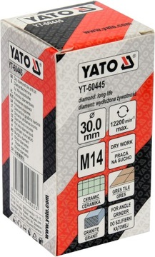 Алмазное сверло по керамограниту 30 мм для угловой шлифовальной машины.