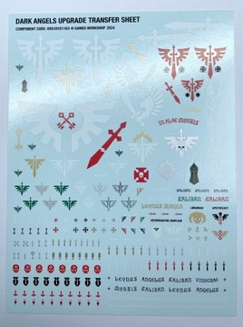 Dark Angels Transfer Sheet 2024 Transfers Transfery kalkomanie