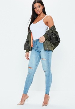 MISSGUIDED БЕЛОЕ ВИСКОЗНОЕ БОДИ 32