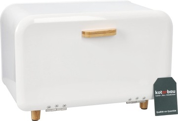 CHLEBAK METALOWY POJEMNIK BIAŁY NA CHLEB PIECZYWO