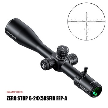 Luneta Celownicza Swamp Deer HD Pro 6-24x50 FFP MRAD Zero Stop Montaż