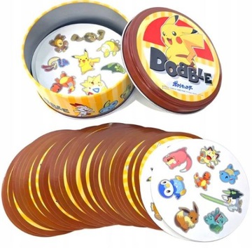 Spot It Dobble Pokemon Pikachu Anime gra zwierzęta memory pary karciana