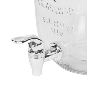 Стеклянная БАНКА С КРАНОМ для воды, большая емкость, ЛИМОНАДНАЯ БАНКА 4л Griffo