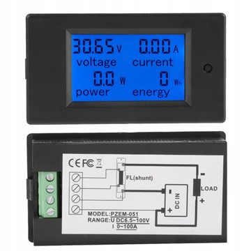 DC 6 cyfrowy miernik pomiaru LCD