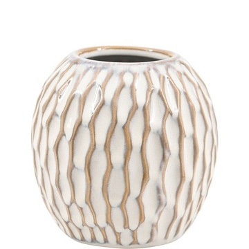 WAZONIK CERAMICZNY BIAŁY OZDOBNY 10,5X10,5CM WAZON