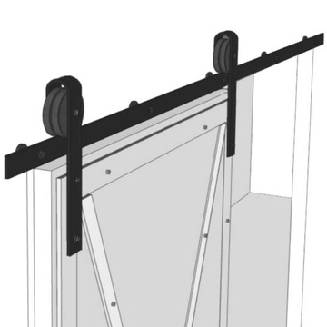 Настенная направляющая для раздвижных стеклянных дверей OLD GLASS loft