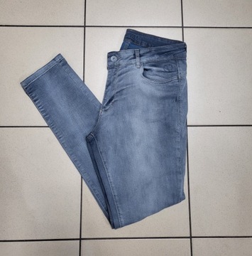 NOWOŚĆ SPODNIE PARAMI JEANS PUSH UP SZARY 46/34-46