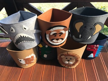 КОНТЕЙНЕР ДЛЯ ИГРУШЕК Корзина-ОРГАНИЗАТОР КОРОБКА фетр OLDMAN LION 35 x 35 см