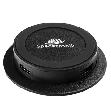 Настольное индуктивное зарядное устройство с настольной USB-розеткой Spacetronik SPS-R0D3B