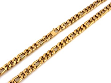 Gruby złoty łańcuch figaro męski r55