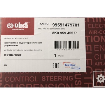 AUDI A6 A7 Q3 VENTILÁTOR CHLADIČŮ 8K0959455L