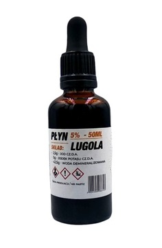 Płyn LUGOLA 5% 50 ml Jod Jodek pipeta