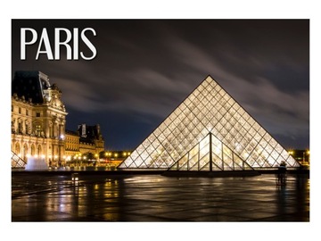 PARYŻ - Louvre - Muzeum - Plac - Magnes na lodówkę