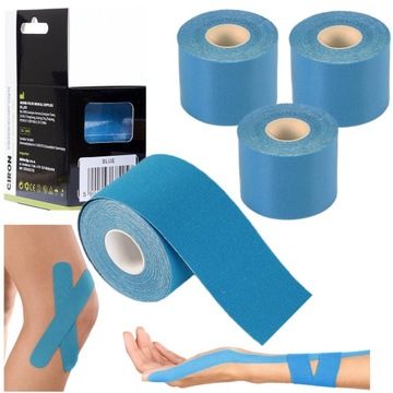 3x TEJPY Plastry kinesio kinesiotaping tape CIRON 5m TAŚMA kinezjologiczna