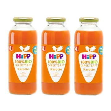 HiPP BIO Sok Soczysta Marchew wyciskany 3x330ml