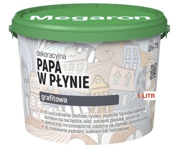 Papa w płynie MEGARON 1 l GRAFIT + pędzel GRATIS (opakowanie zastępcze)