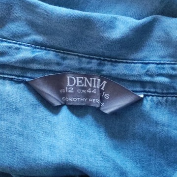 42 Denim Dorothy Perkins koszula długi rękaw blue jeans dżinsowa kieszonki