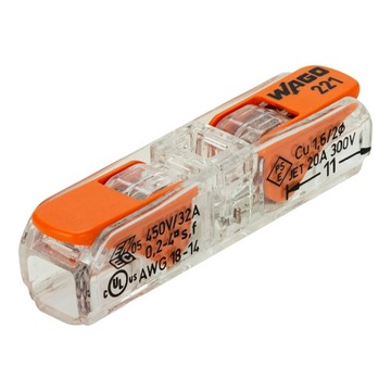 БЫСТРОСОЕДИНИТЕЛЬ WAGO UNIVERSE. ВСЕГО 2x0,2-4 мм в упаковке 60 шт. #LX2212411