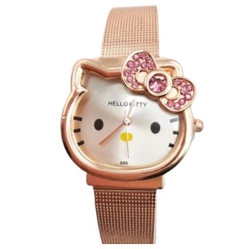 Zegarek Hello Kitty na bransolecie różowy