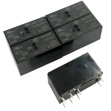 5 szt. HF115F ZS4 DC24V 8A 250VAC Mikroprzekaźnik