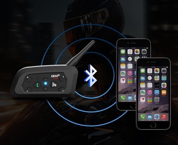 2X ИНТЕРКОМ ДЛЯ МОТОЦИКЛА EJEAS V6 PRO+ НОВАЯ ВЕРСИЯ 2024 г. IP67 1200M