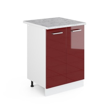 DOLNA SZAFKA KUCHENNA Z BLATEM 60 CM, BORDO
