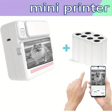 Мини-принтер Беспроводной мини-фотопринтер Принтер для этикеток, портативный