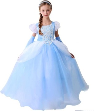 ZESTAW STRÓJ SUKIENKA BALOWA KOPCIUSZEK Cinderella TUTU PREMIUM 104/110