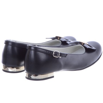 Элегантные балетки для причастия, черные 38