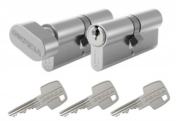 Komplet wkładek GERDA WKE1 z gałką 30/40+30/40G