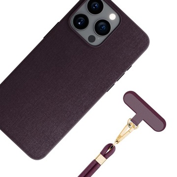Fioletowa regulowana smycz na szyję do telefonu/smartfona3mk EasyClip Elite