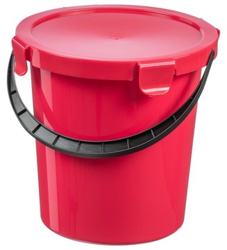 Plast Team, Wiadro z rączką, pokrywa 5l BERRY