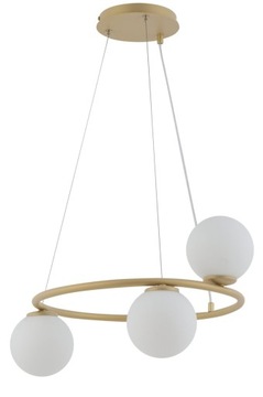 SIGMA Nowoczesna lampa LED GAMA KOŁO 3 złoty beż lampa wisząca LED