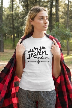 T-SHIRT koszulka damska JESTEM Z LASU, GÓRY XS