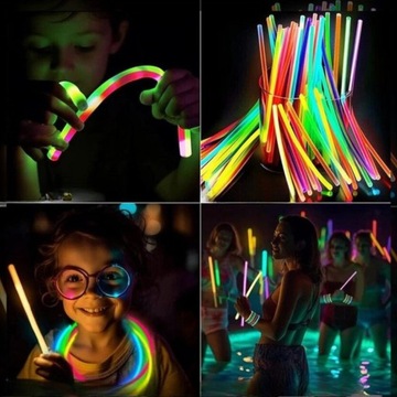 СВЕТЯЩИЕСЯ ФЛУОРЕСЦЕНТНЫЕ ХИМИЧЕСКИЕ БРАСЛЕТЫ 100 шт.