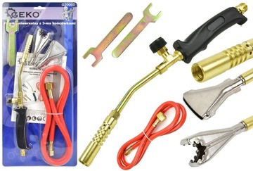 Паяльник GEKO УНИВЕРСАЛЬНЫЙ ГАЗОВЫЙ ПАЯЛОК С 3 НАСАДКАМИ ПРОПАН-БУТАН G20005
