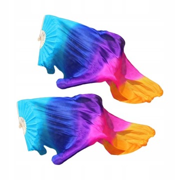 1 para Belly Dance Bamboo Fan Veils Długi