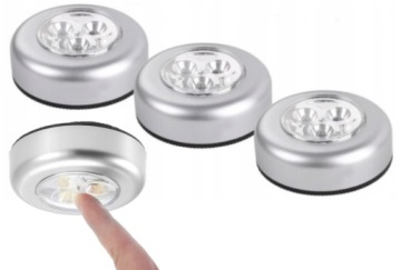 САМОКЛЕЯЩАЯСЯ СЕНСОРНАЯ СВЕТОДИОДНАЯ ЛАМПА, НАБОР 3 шт.