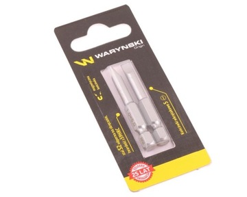 Końcówki wkrętakowe 5 50mm Waryński komplet w blistrze dwusztukowym, WMA11