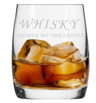 Whisky środek odkażania - Szklanka z grawerem