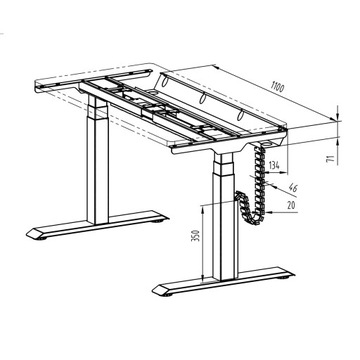 Держатель кабеля Spacetronik ERGOLINE SPK-531G