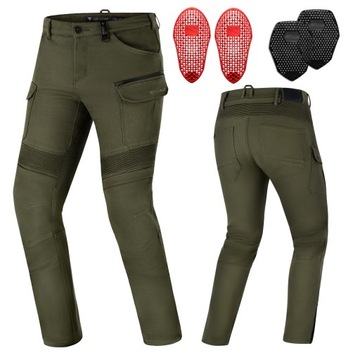 Spodnie motocyklowe SHIMA GIRO 3.0 KHAKI zielony jeansy bojówki GRATISY