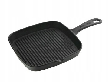 PATELNIA ŻELIWNA 23 cm GRILLOWA KWADRATOWA