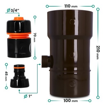 Rainbow Catcher 110 мм Коллекционер дождевой воды восстановил желобу бронза x5