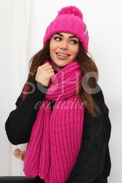 КОМПЛЕКТ ШАРФ-ШАПКА ЖЕНСКИЙ ТЕПЛЫЙ, ЖЕНСТВЕННЫЙ НА ЗИМУ, КОМФОРТНЫЙ, ЦВЕТ 2491